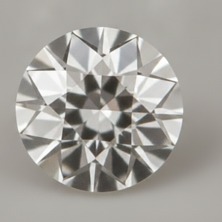 Diamant Naturel Rond extrait de la terre de 1,5 Carat, Taille Européenne Ancienne, F VS1