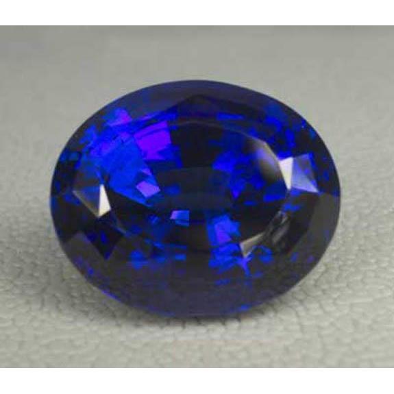 Saphir Bleu Royal Taille Ovale Loose Sapphires Natural en Gold – vue principale