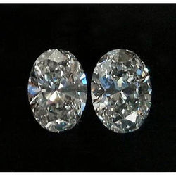 Diamant ovale naturel extrait de la terre, 2,02 carats, couleur G, pureté VS1, paire non montée
