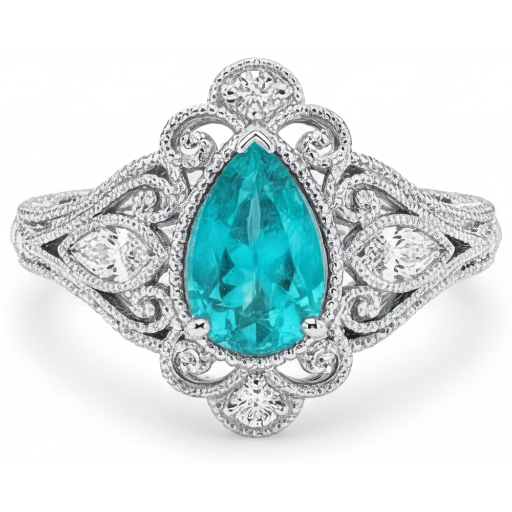 Paraiba Néon Bague Halo – vue principale