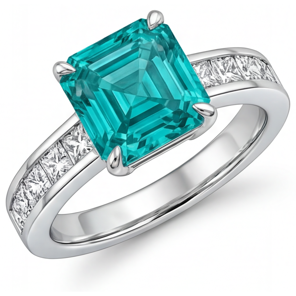Raffiné Bague Halo 3 carats – vue principale