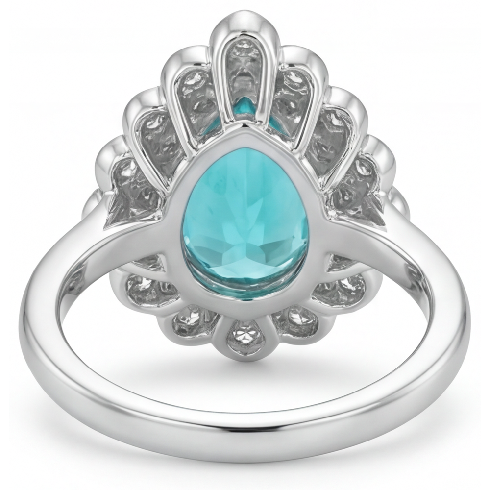 Exquis Bague Halo 5 carats – vue d'angle