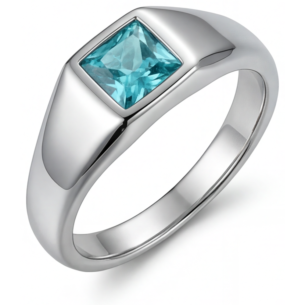 De luxe Paraiba Néon Bague Masculine 1 carats – vue principale