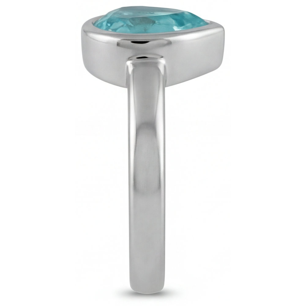 Paraiba Néon Bague Pierre de Couleur – vue arrière