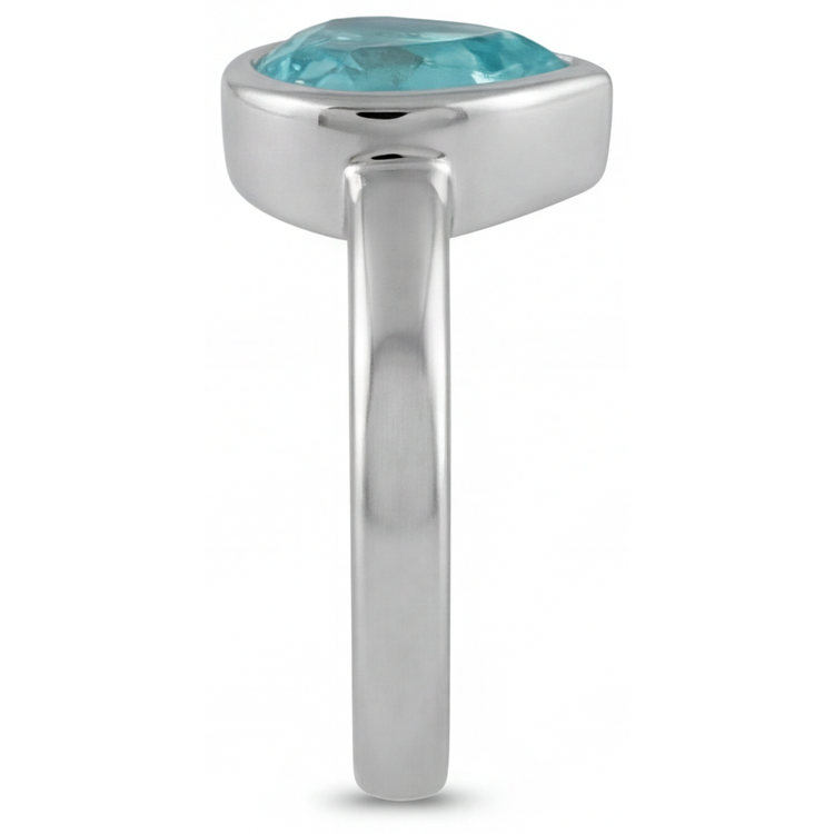 Paraiba Néon Bague Pierre de Couleur – vue arrière
