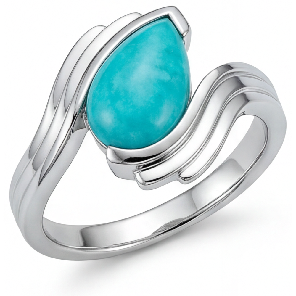 Paraiba Néon Bague Pierre de Couleur – vue principale
