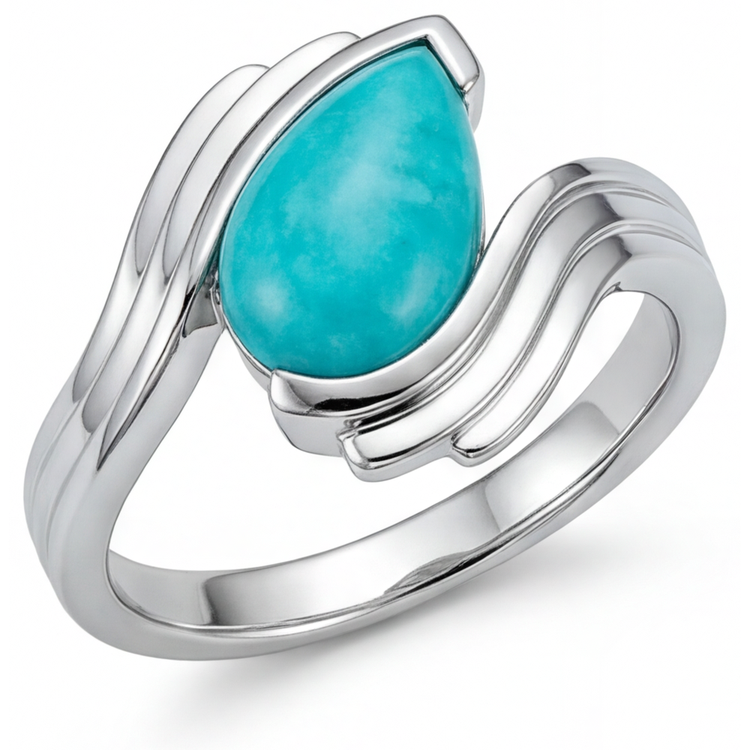 Paraiba Néon Bague Pierre de Couleur – vue principale