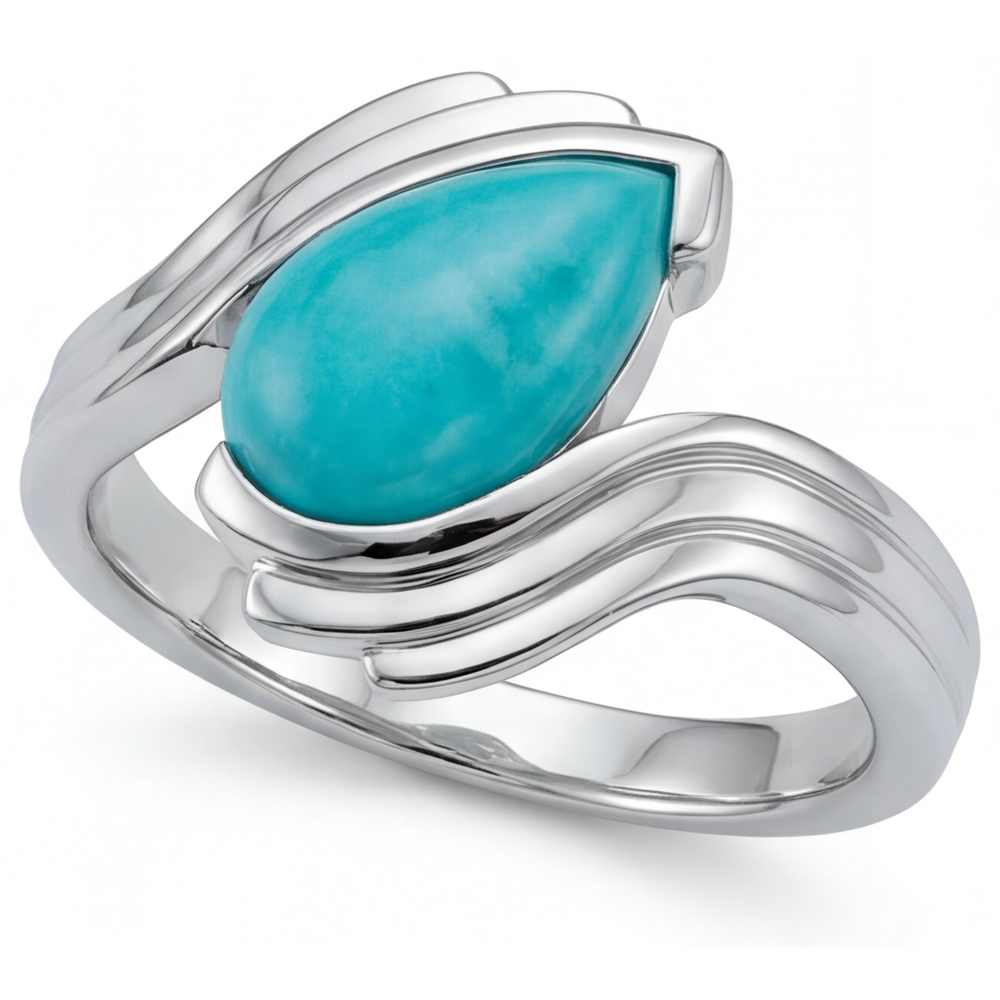Paraiba Néon Bague Pierre de Couleur 2-carats Or 14K Blanc – vue d'angle