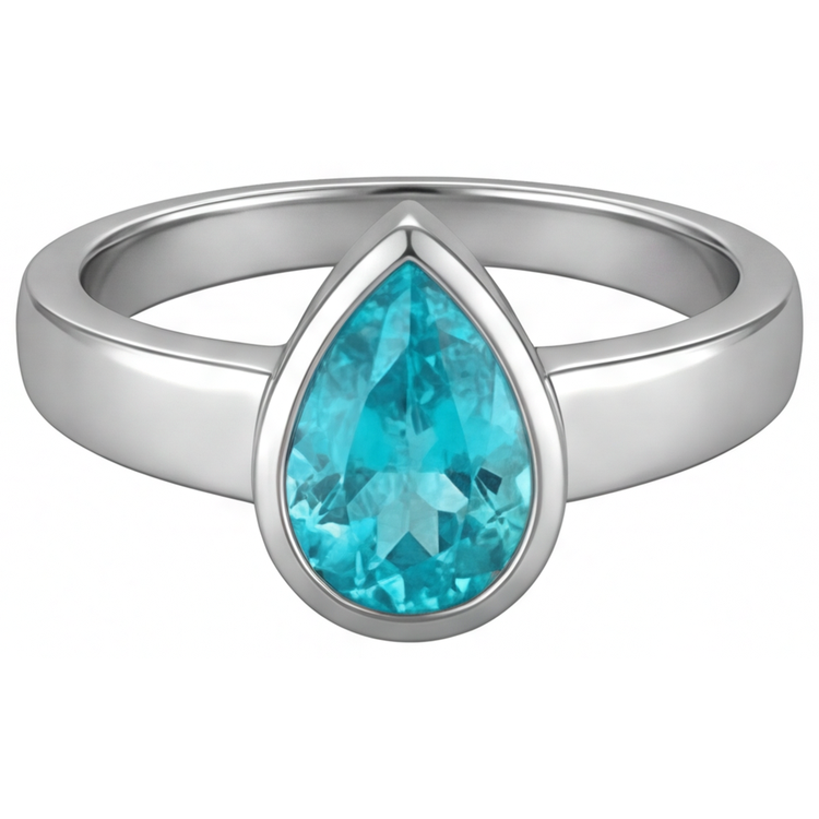 Paraiba Néon Bague Pierre Précieuse – vue principale
