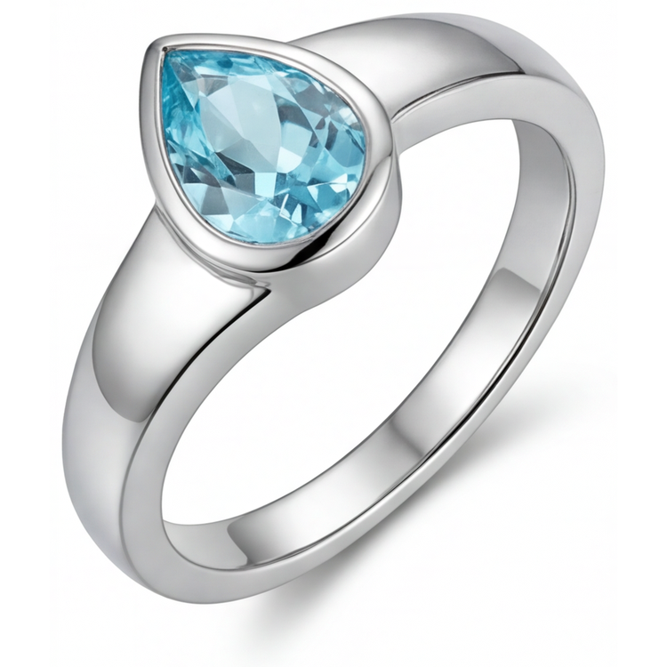 Paraiba Néon Bague Pierre Précieuse – vue principale