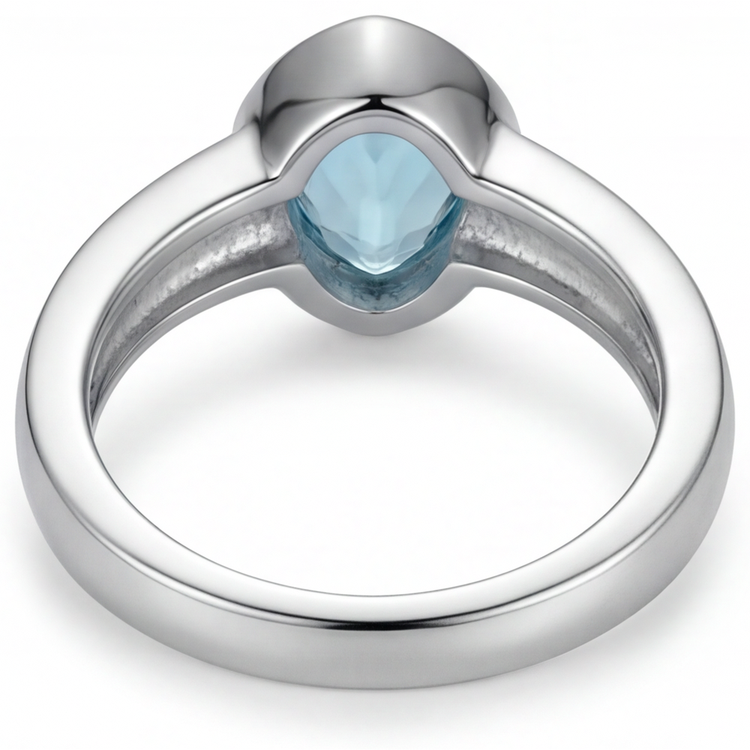 Paraiba Néon Bague Pierre Précieuse – vue arrière