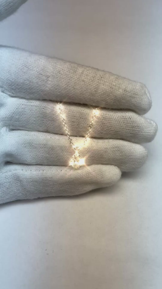 Pendentif Véritable Diamant Poire Avec Chaîne 1 Ct. Collier De Diamants