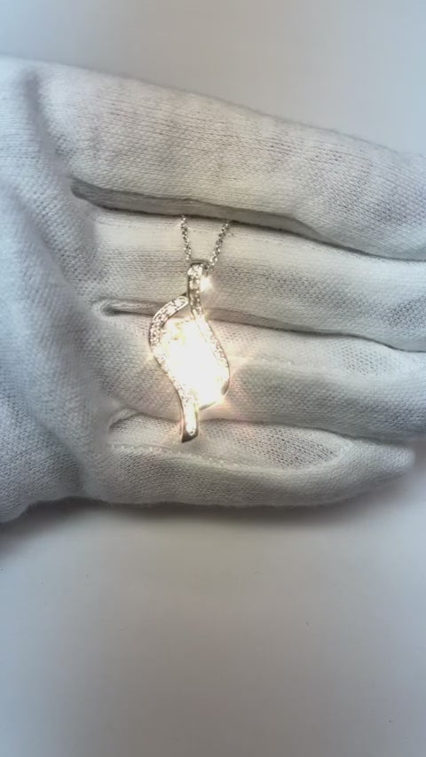 Pendentif Véritable diamant rond taille vieille mine style deux pierres 3.50 carats