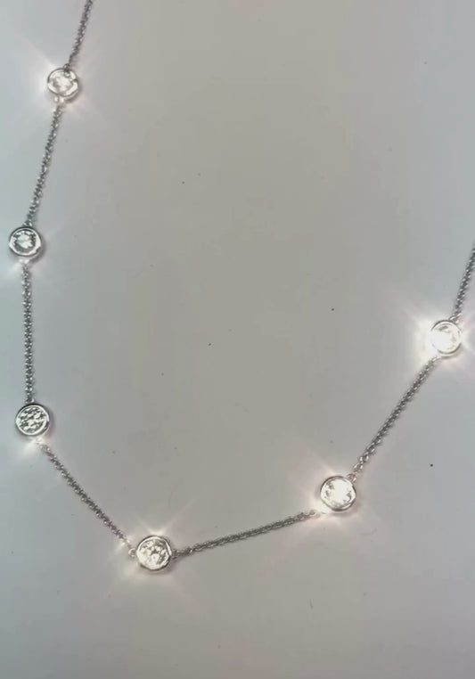 Collier Chaîne Réel Diamant Délicat