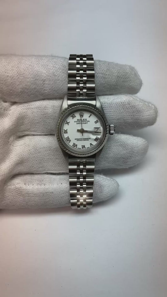Bracelet Jubilé acier inoxydable Montre Femme Rolex Datejust Cadran Romain Rolex
