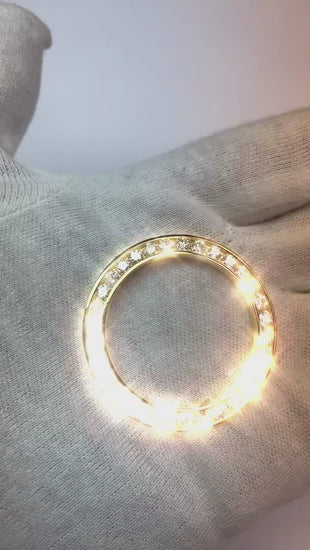 Lunette diamantée personnalisée de 36 mm pour montre Rolex Datejust ou President 4,50 ct.