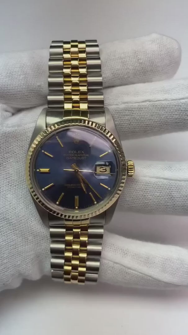 Regarder Rolex en acier inoxydable et cadran bleu pour hommes, RÉGLAGE RAPIDE