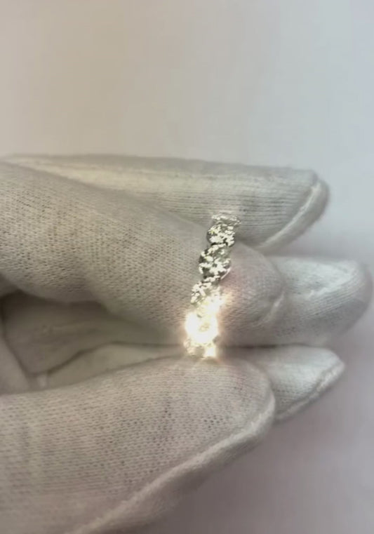 Alliance éternité diamant rond 5.60 carats en or blanc 14K