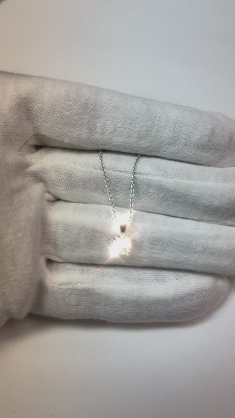 Collier Pendentif Naturel Diamant Naturels Extraits des Mines ( et non cultivés en laboratoire ) Solitaire En Or Blanc 1.00 Carat Pour Femme