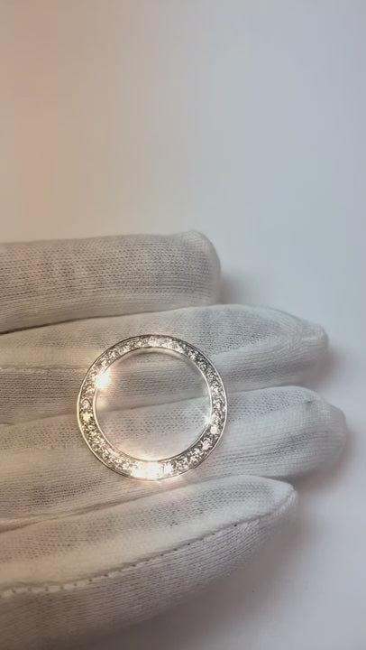 Lunette en Réel diamant pour s'adapter à Datejust ou Date 26 mm Montre Femme Personnalisée 3 ct