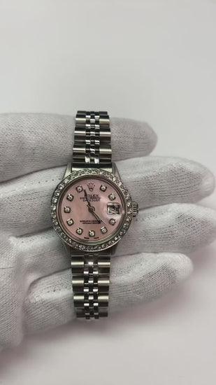 Rolex Datejust Montre acier inoxydable Jubilé Bracelet Cadran Diamant Lunette Femme