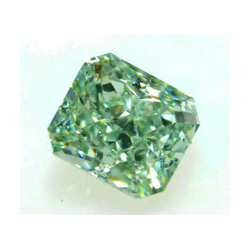 Diamant Naturel Taille Radiant en Vrac Vert Amélioré 4 Carats