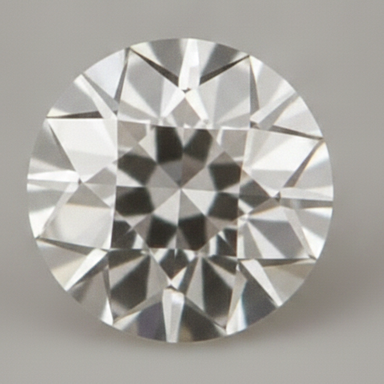 Diamant Naturel Rond extrait de la terre G VS1 Taille Européenne Ancienne Libre 7 Carats