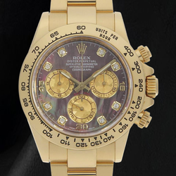 Rolex Cosmograph Daytona 116508 40 mm Montre en Or Jaune Cadran en Nacre Noire