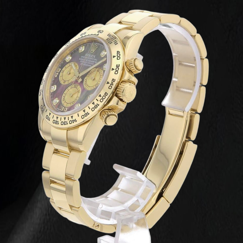 Rolex Cosmograph Daytona 116508 40 mm Montre en Or Jaune Cadran en Nacre Noire