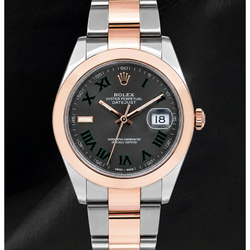 Rolex Datejust 126301 41 mm Montre Bicolore Cadran Gris à Chiffres Romains