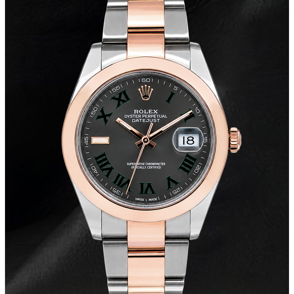 Rolex Datejust 126301 41 mm Montre Bicolore Cadran Gris à Chiffres Romains