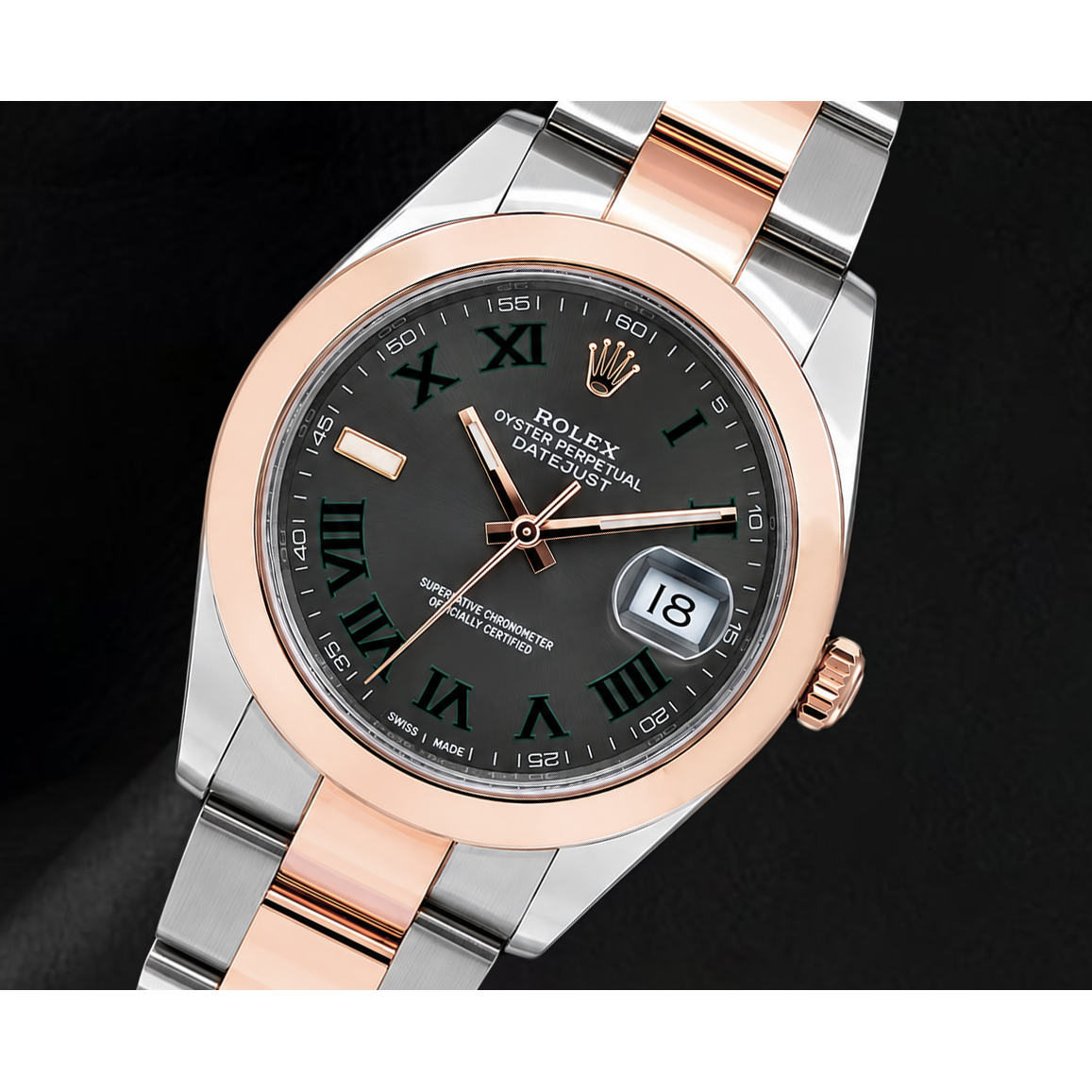 Rolex Datejust 126301 41 mm Montre Bicolore Cadran Gris à Chiffres Romains