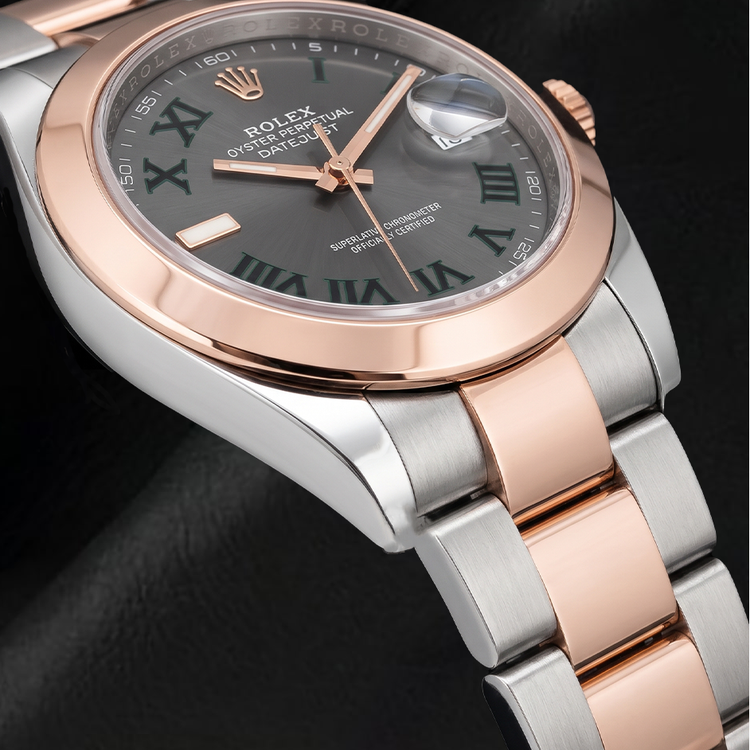 Rolex Datejust 126301 41 mm Montre Bicolore Cadran Gris à Chiffres Romains
