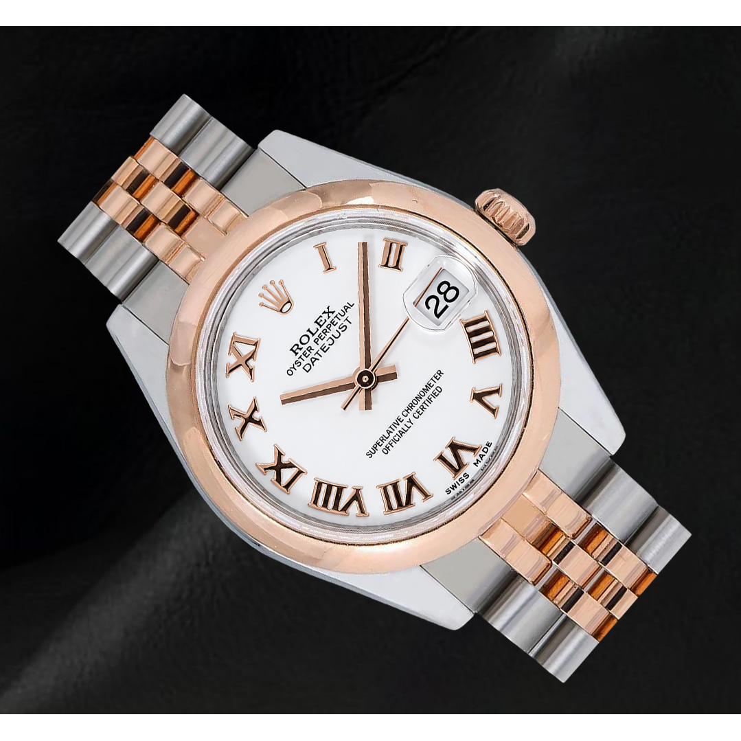 Rolex Datejust 178241 Montre Bicolore 31 mm Cadran Blanc à Chiffres Romains