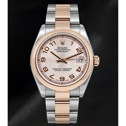 Rolex Datejust 31 mm 178241 Montre Bicolore Cadran Rose Chiffres Arabes