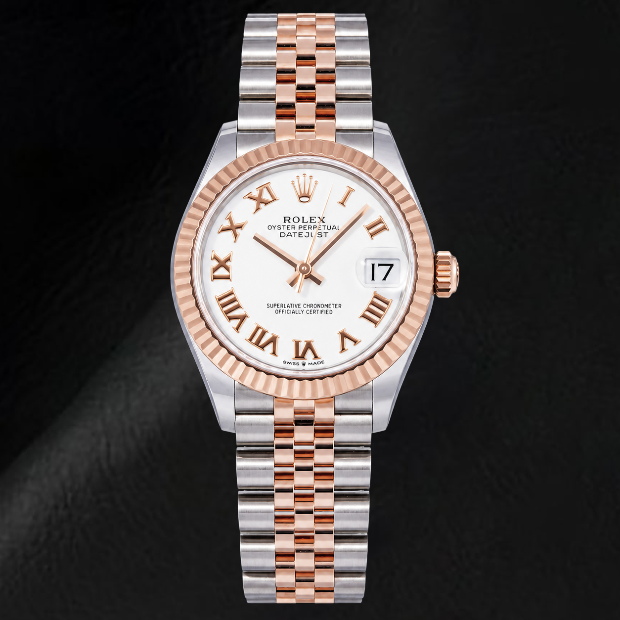 Rolex Datejust 31 mm 278271 Montre Bicolore Cadran Blanc à Chiffres Romains