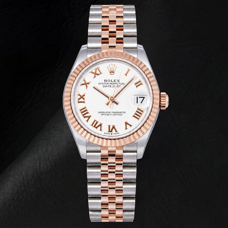 Rolex Datejust 31 mm 278271 Montre Bicolore Cadran Blanc à Chiffres Romains