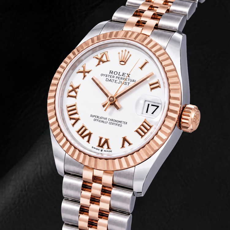 Rolex Datejust 31 mm 278271 Montre Bicolore Cadran Blanc à Chiffres Romains