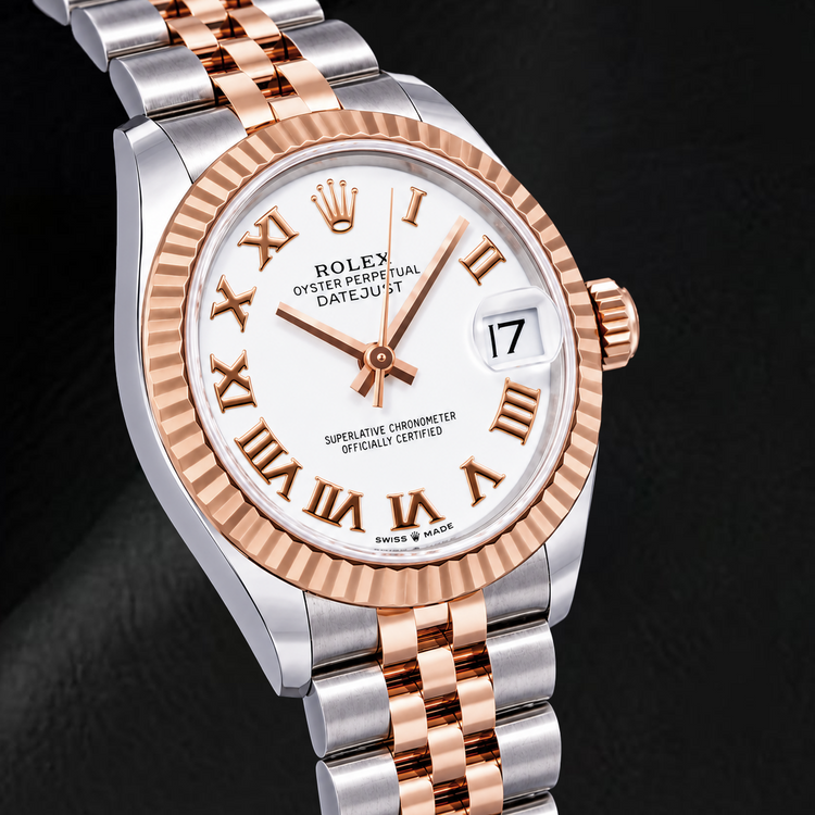 Rolex Datejust 31 mm 278271 Montre Bicolore Cadran Blanc à Chiffres Romains