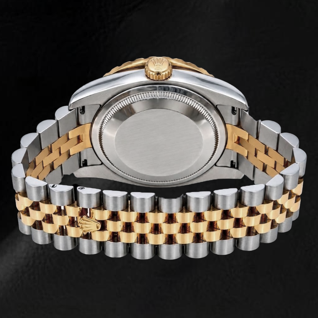 Rolex Datejust 36 mm 116233 Montre Bicolore Cadran Diamants Rouge Lunette Diamants