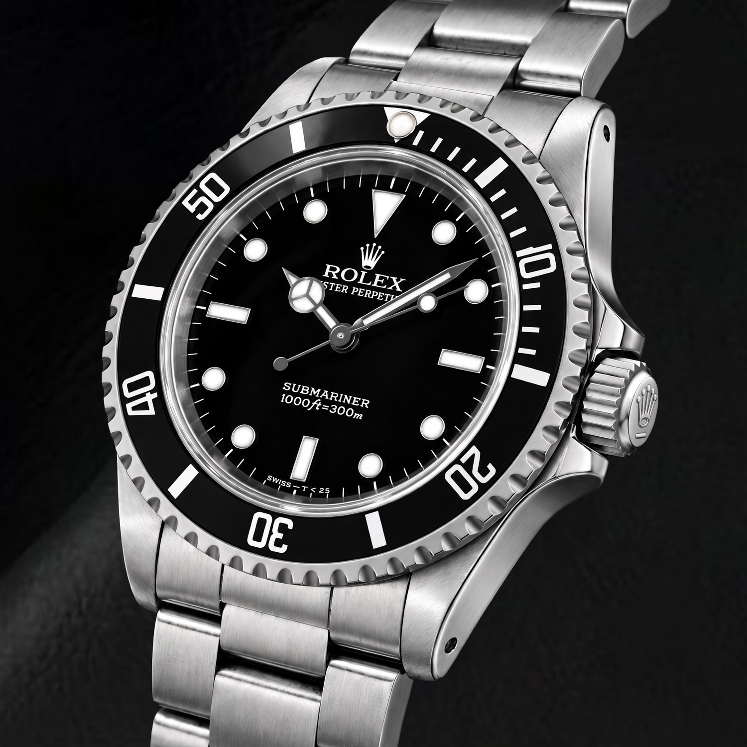 Rolex Submariner 14060 Montre 40 mm en Acier Inoxydable Cadran Noir Luminescent