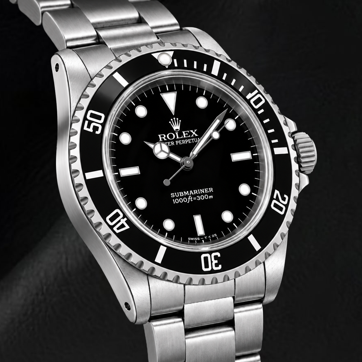 Rolex Submariner 14060 Montre 40 mm en Acier Inoxydable Cadran Noir Luminescent