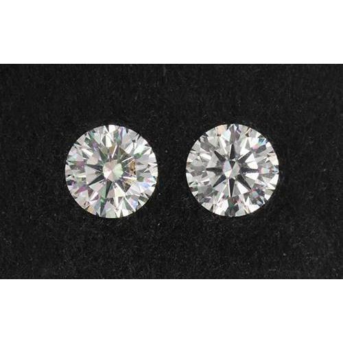 Taille Ronde Diamant bague en Or Blanc 14 Carats – vue principale