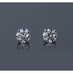 Diamant Boucles d'Oreilles – Or Blanc 14 Carats 0,50 carats