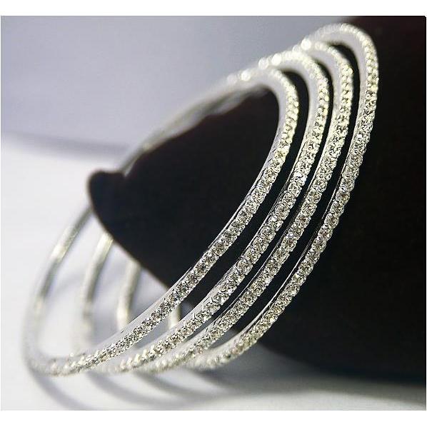 Diamant Bangle 2,00 carats Or Blanc 14 Carats – vue principale