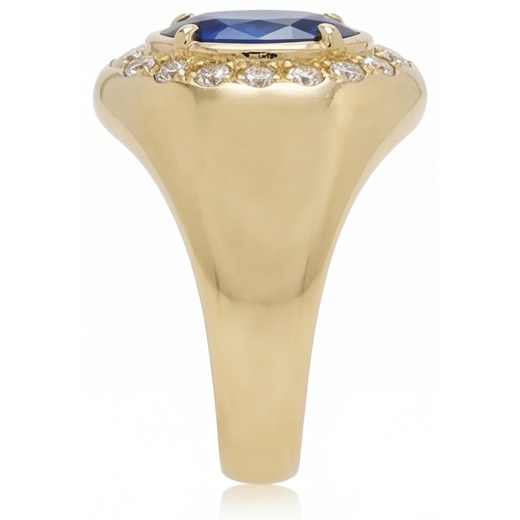 Étincelant Bague avec Gemme 3,75 carats – vue de profil