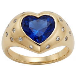 De luxe VVS Saphir Bleu Bague Pierre de Couleur – 3,50 carats Or