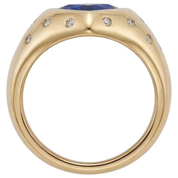 De luxe Bague Pierre de Couleur 3,50 carats – vue d'angle