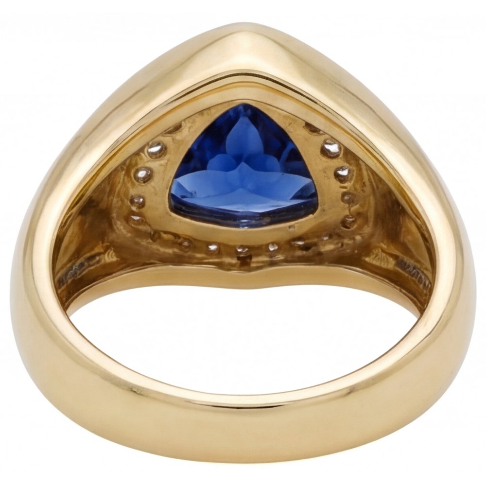 De luxe Bague Pierre de Couleur 4 carats – vue de dessus