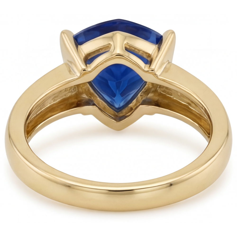 Intemporel Saphir Bleu Bague Pierre Précieuse 3 carats – vue de profil